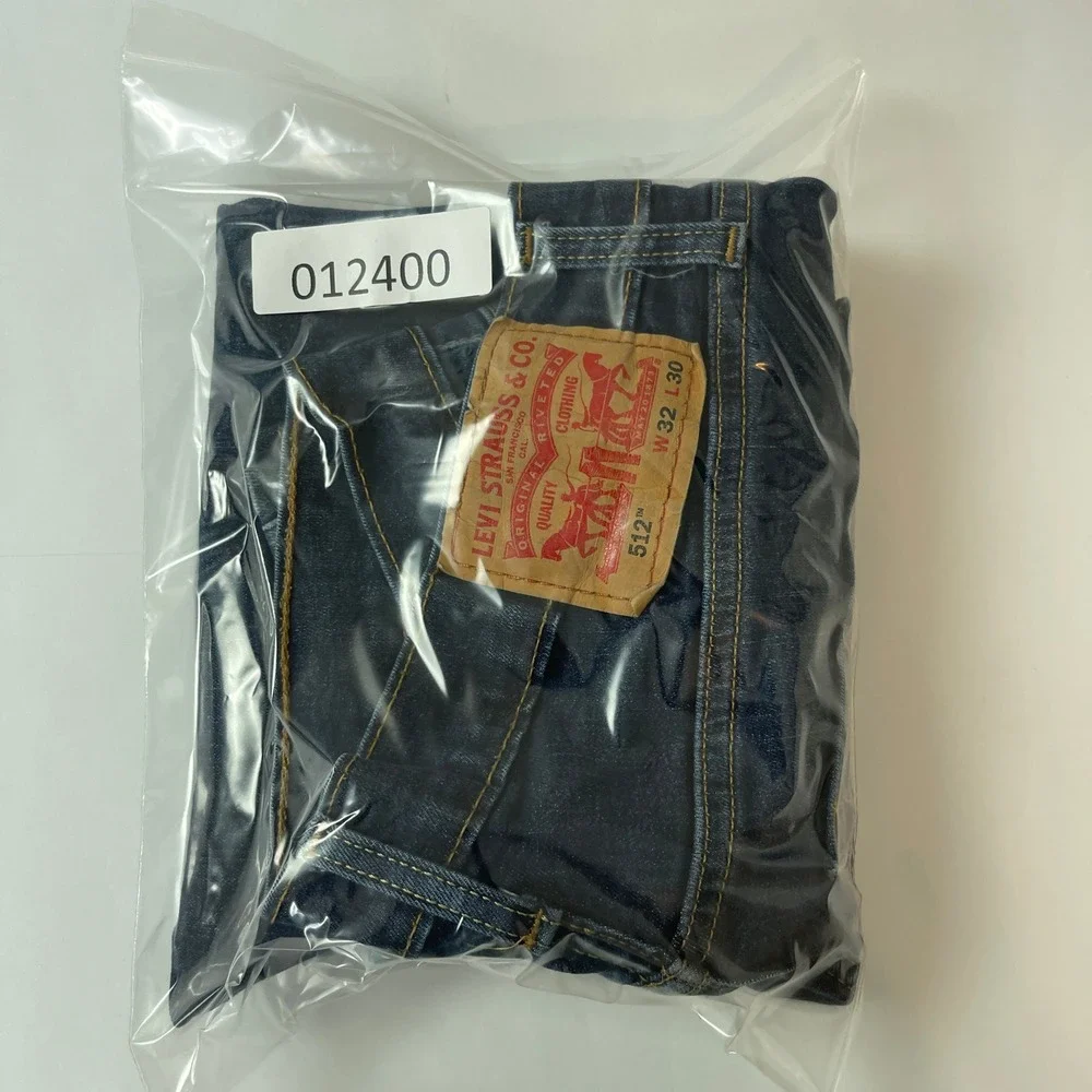 Levis 512 Jeans Mens 32x28* Blue Slim Taper Dark Wash Denim Stretch Preppy